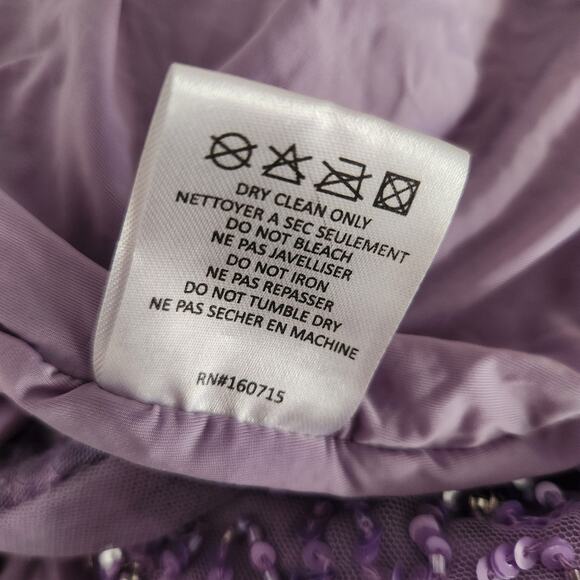 Retrofete Mich Sequin Dress Purple Size XS Sleeveless Cowl Neck - Picture 11 of 12